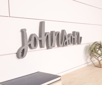 Stained Script Wood Letters