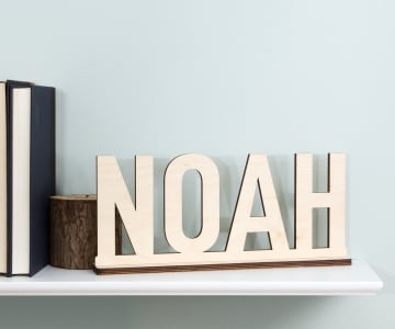 Stand-Alone Wood Lettering on Base