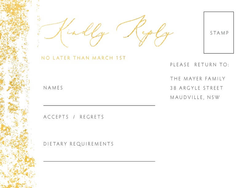 Starry Night RSVP Cards by Inggrid H.
