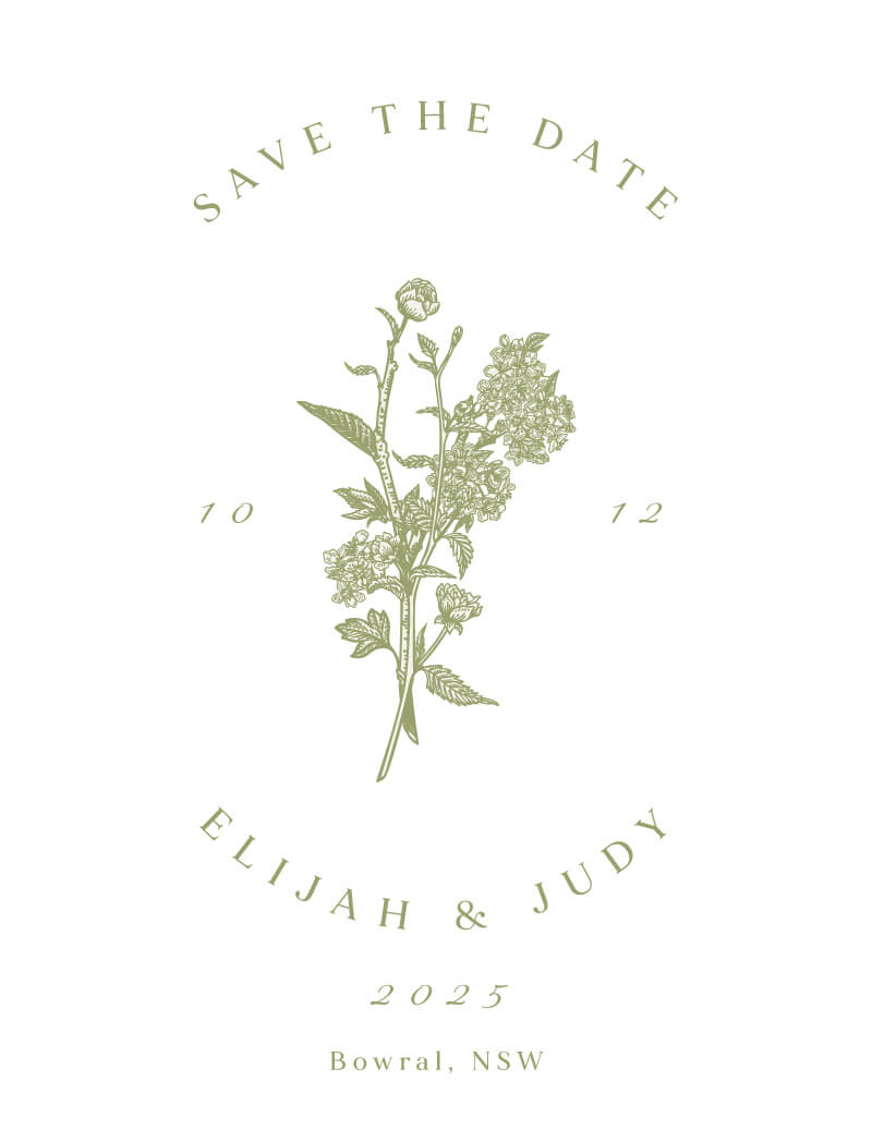 Visco Garden Save The Date Cards by Inggrid H.