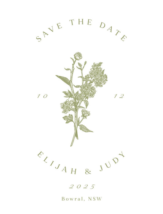 Visco Garden Save The Date Cards by Inggrid H.