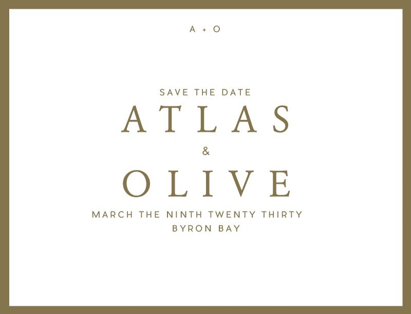 Atlas Save The Date Cards by Kate R.
