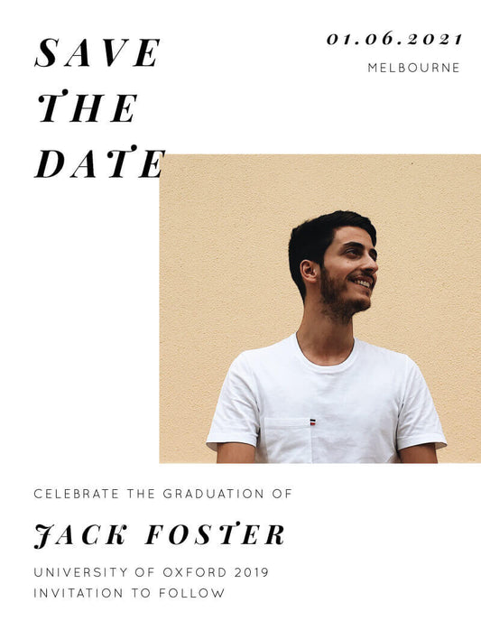 Oxford Alumnus Save The Date Cards by Inggrid H.