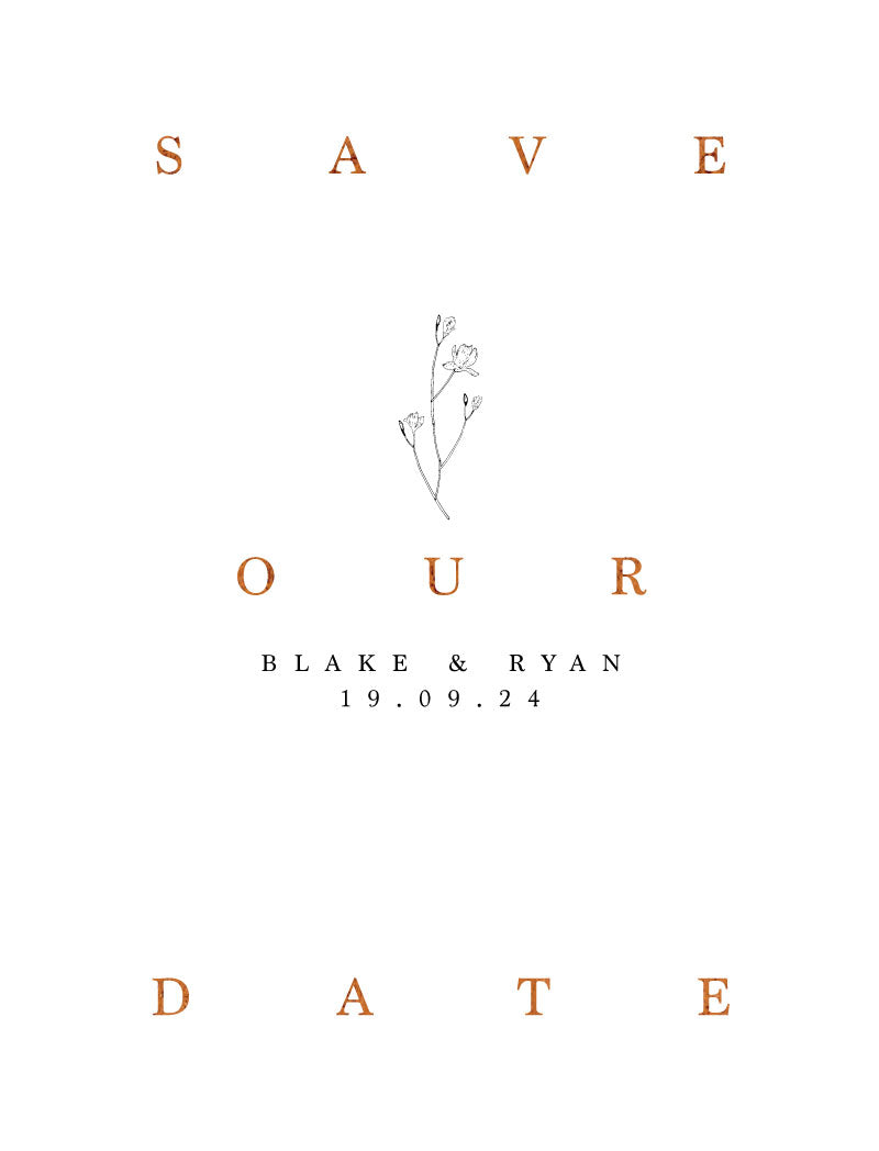 Sweet Magnolia Save The Date Cards by Shab M.