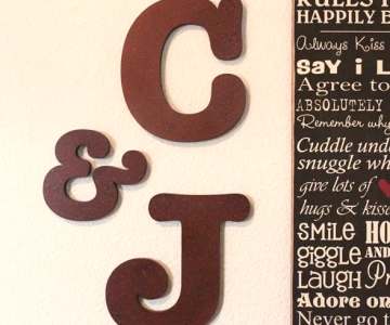 Rustic Steelwood Letters