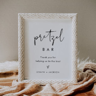 STELLA Pretzel Bar Wedding Sign
