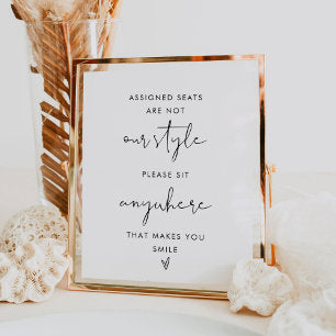 STELLA Sit Anywhere, No Assigned Seat Wedding Sign