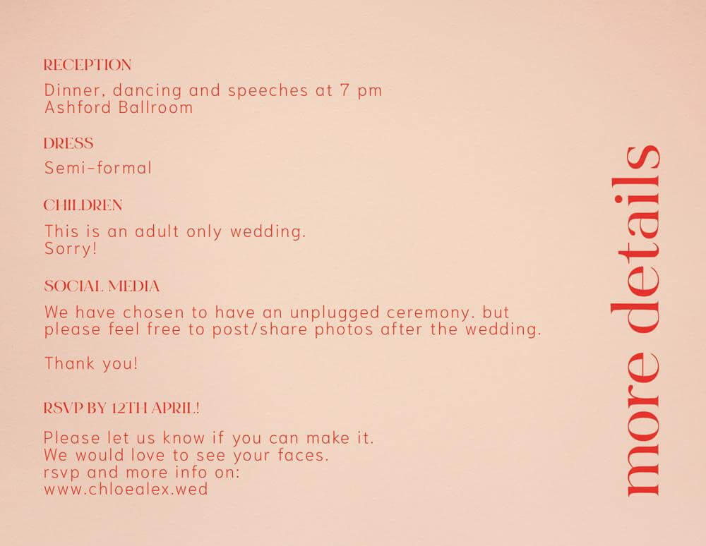 Vintage Stripe Information Card by Shab M.