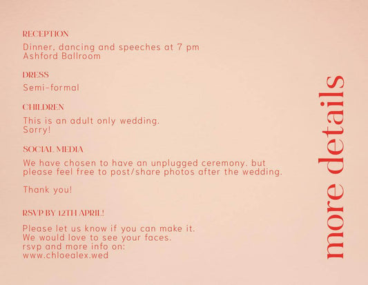 Vintage Stripe Information Card by Shab M.