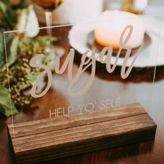 Sugar Acrylic Candy Buffet or Dessert Bar Sign
