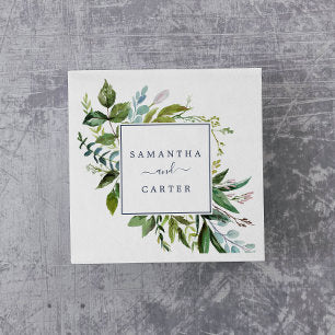 Summer Greenery Wedding Napkins