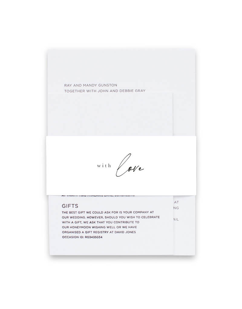 Summer Montage Invitation Belly Band by Inggrid H.