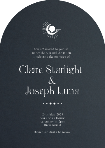 Sun And Moon Wedding Invitations by Lauren D.