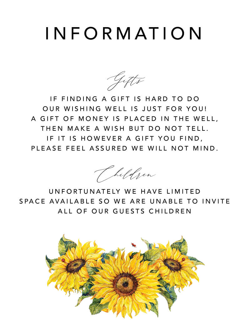 Sunny Days Information Card by Jaimee L.