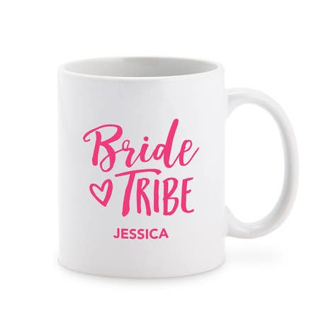 Custom White Ceramic Coffee Mug - Bride Tribe