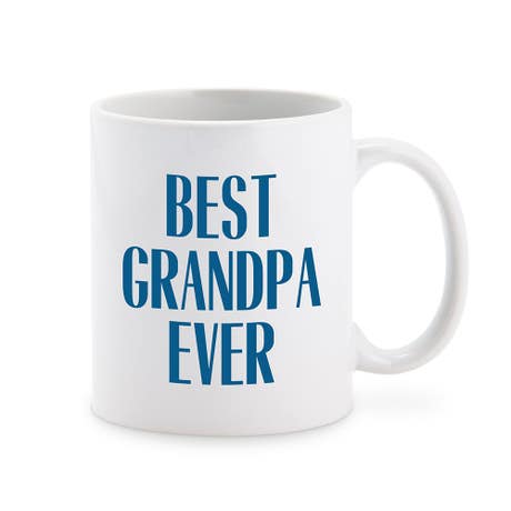 Custom White Ceramic Coffee Mug - Best Grandpa Ever