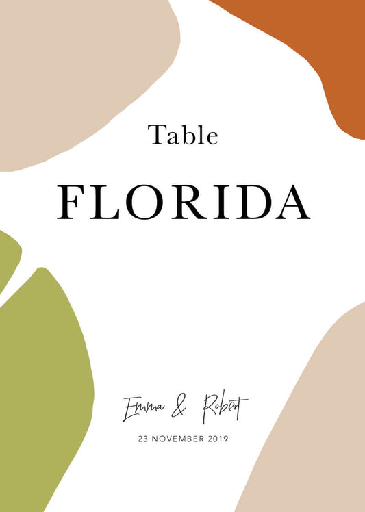 Tropical CamoTable Number by Demie L.