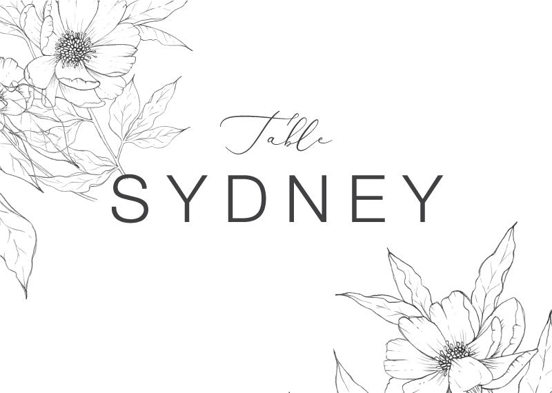 Graphite BloomsTable Number by Nicole C.