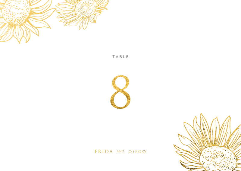 Golden SunflowerTable Number by Alexander K.