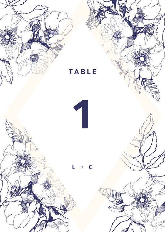 Blue ContourTable Number by Jamie L.