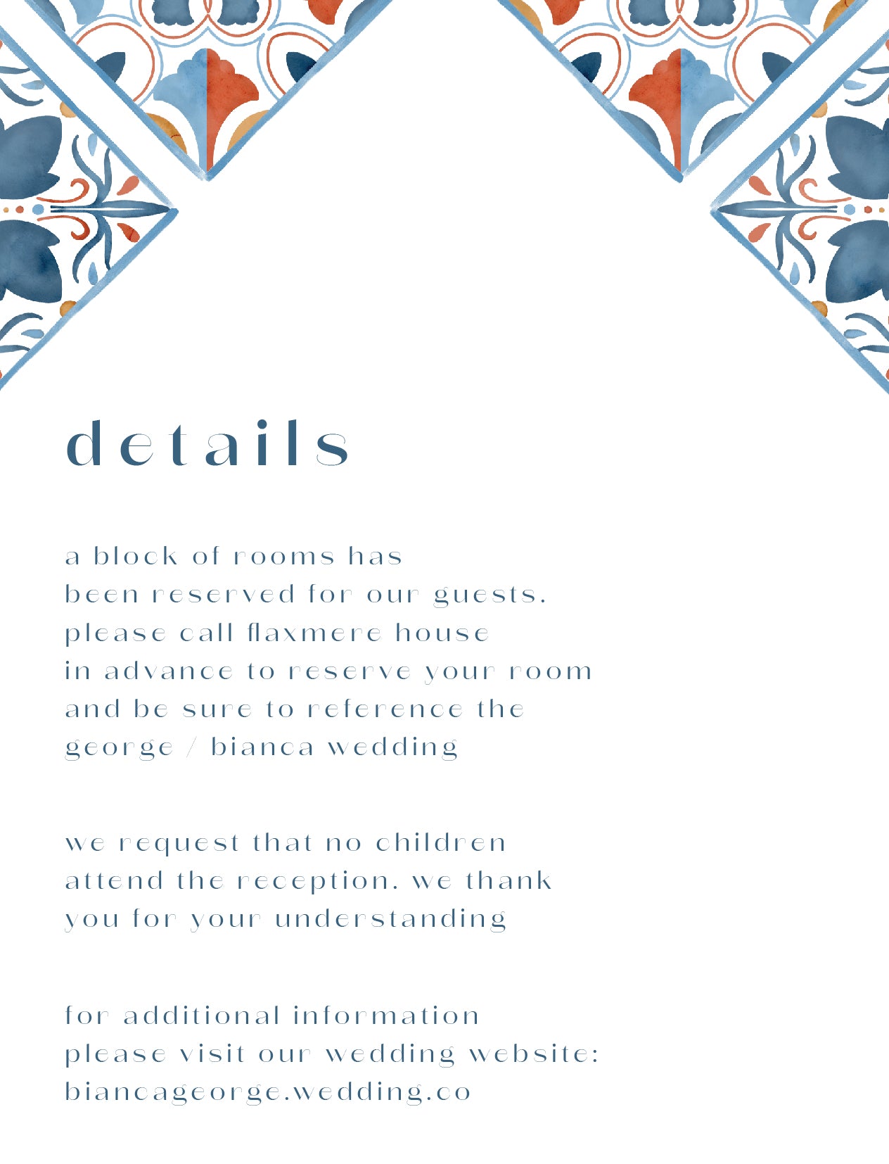 Talavera Information Card by Joy