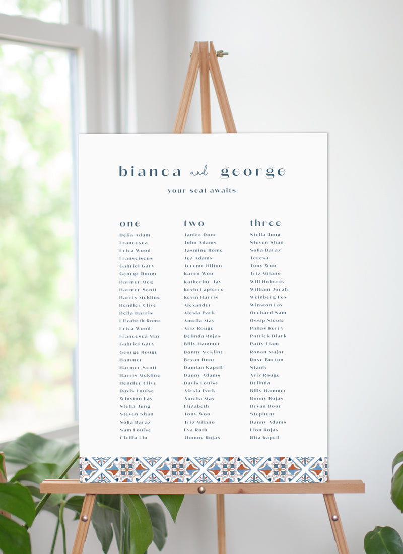 Talavera Seating Chart by Joy