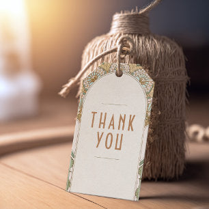 Thank You Favor Tag Vintage Art Nouveau