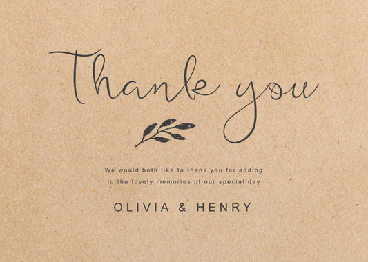 Charcoal Rustic Thank You Card by Amelia S.