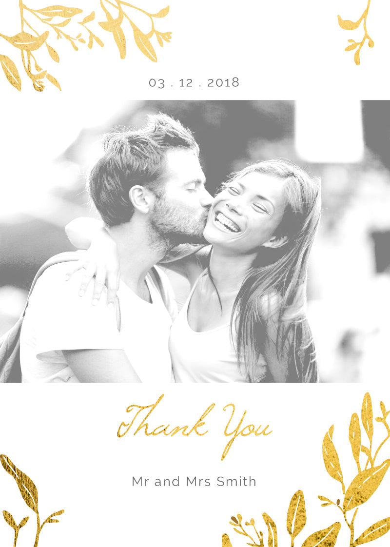 Botanical Geo Thank You Card by Heather P.