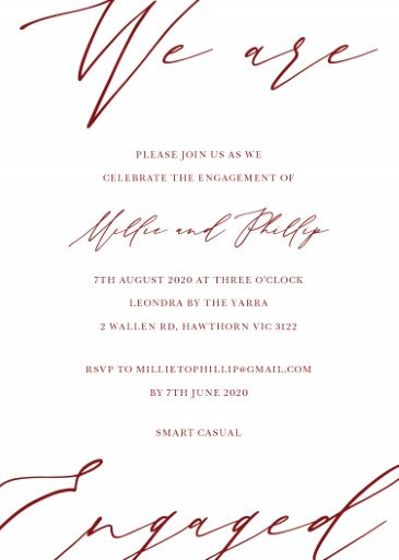 The Letters Engagement Invitations by Yunita Y.