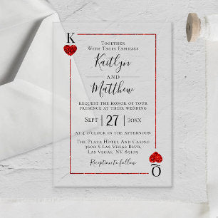 The Monogram Playing Card Wedding Collection Acrylic Invitations