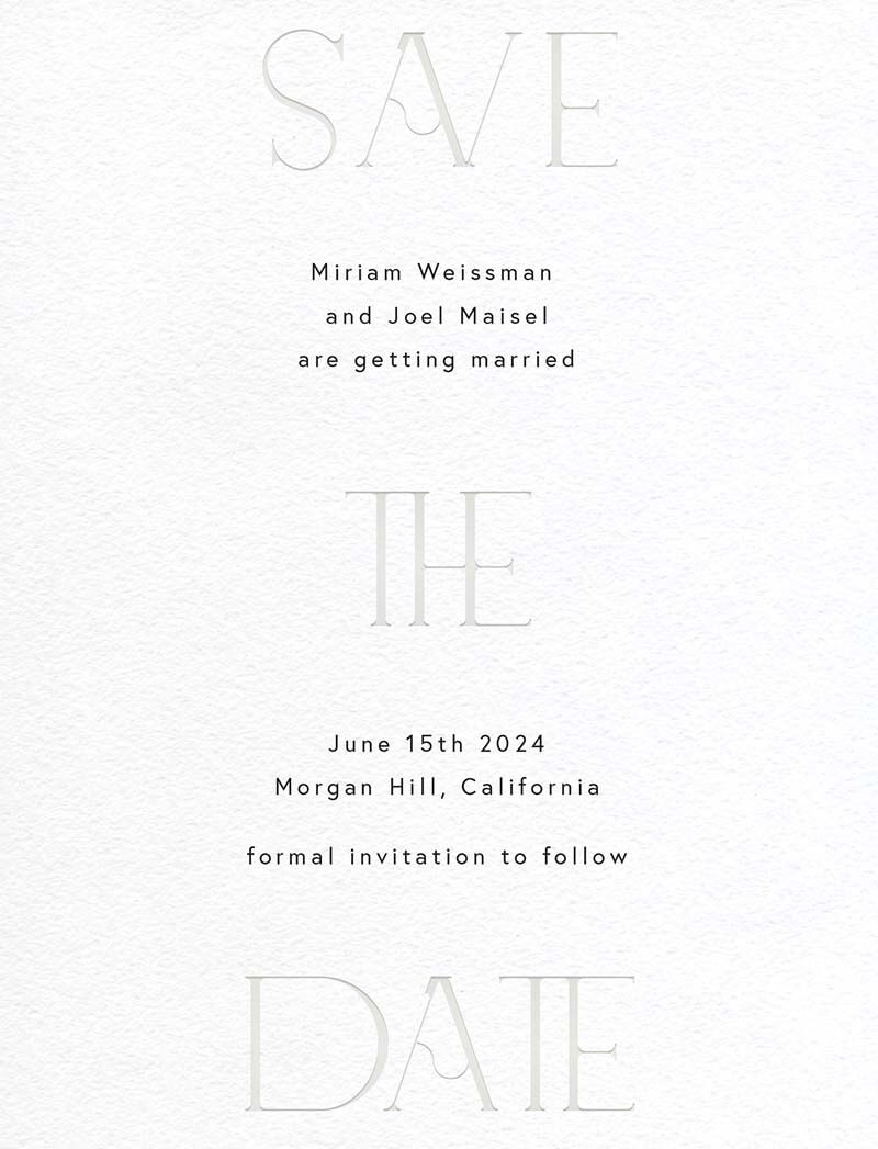 The Vow Save The Date Cards by Putri N.