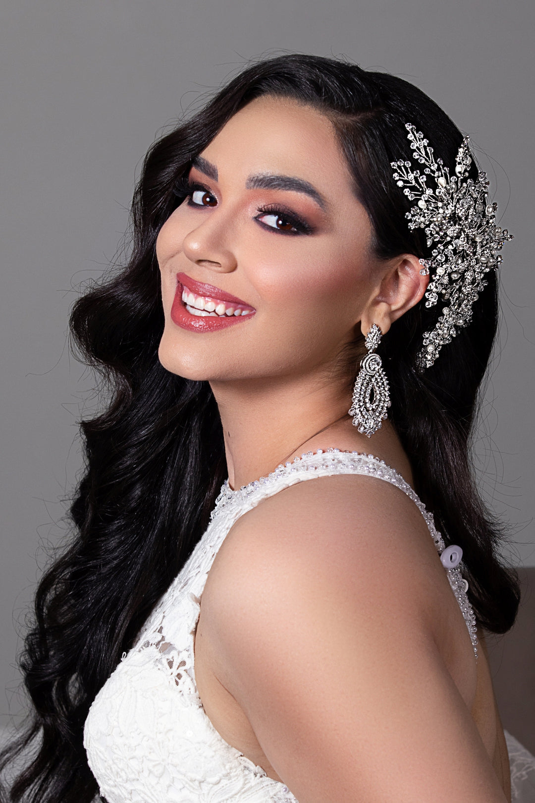 Tiffany Swarovski Bridal Headpiece With Pearls And Crystals