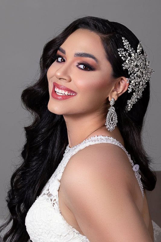 Tiffany Swarovski Bridal Headpiece With Pearls And Crystals