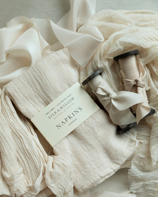Antique White Napkin Sets | Plant Dyed