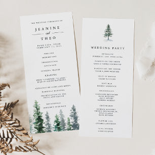 Timber Grove Wedding Ceremony Program