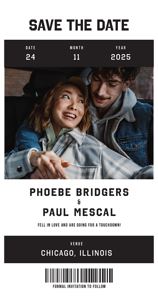 Touchdown Save The Date Cards by Putri N.