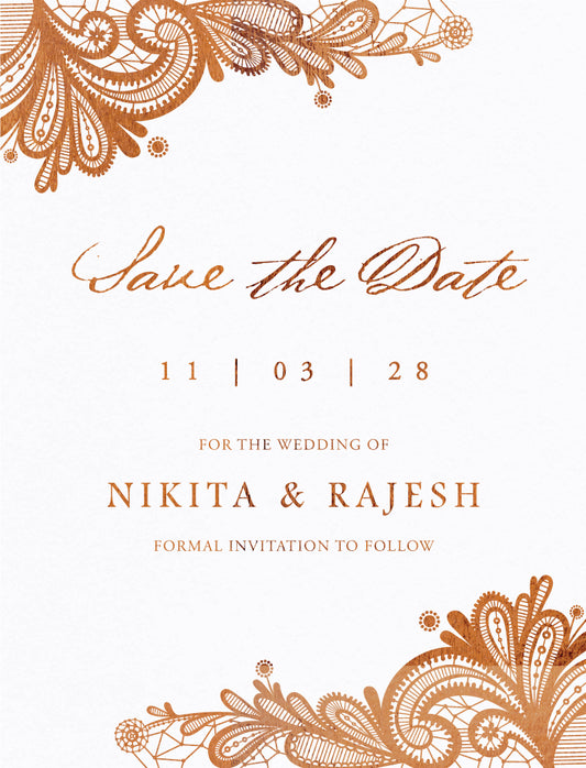 Tirumana Henna Save The Date Cards by Phabo R.