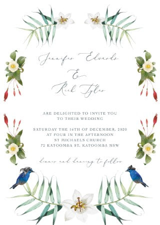 Tropical Love Wedding Invitations by Peta M.