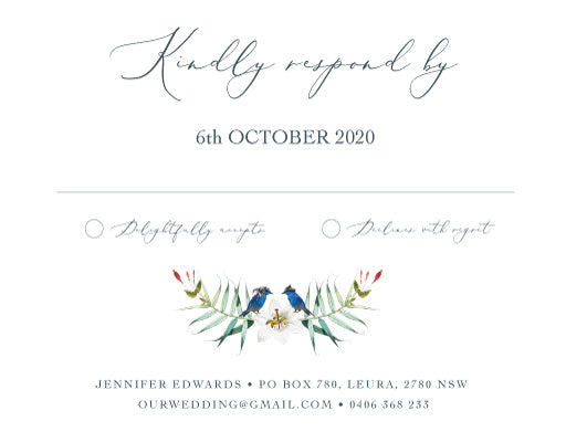 Tropical Love RSVP Cards by Peta M.