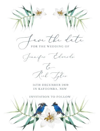 Tropical Love Save The Date Cards by Peta M.