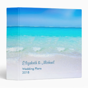 Tropical Beach with a Turquoise Sea Wedding Plans 3 Ring Binder
