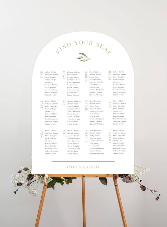 Tropical Botanical Seating Chart by Joy