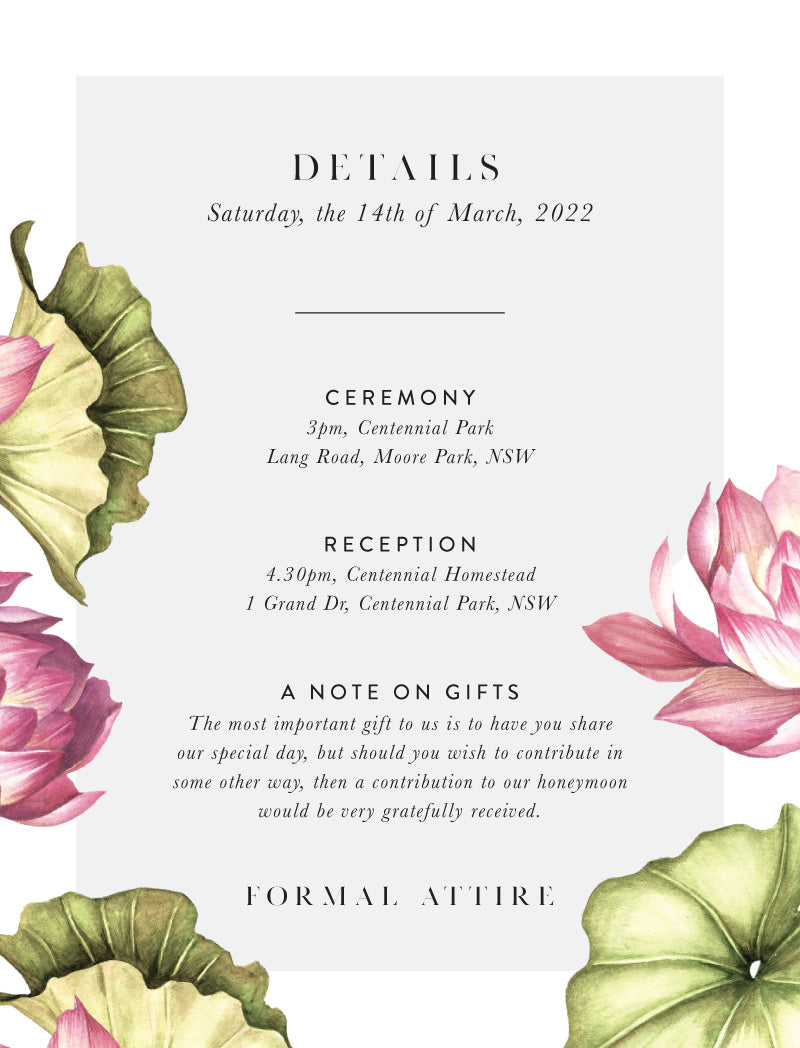 Tropical Oasis Information Card by Amelia S.