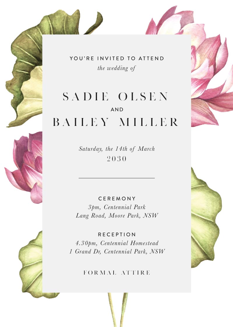 Tropical Oasis Wedding Invitations by Amelia S.
