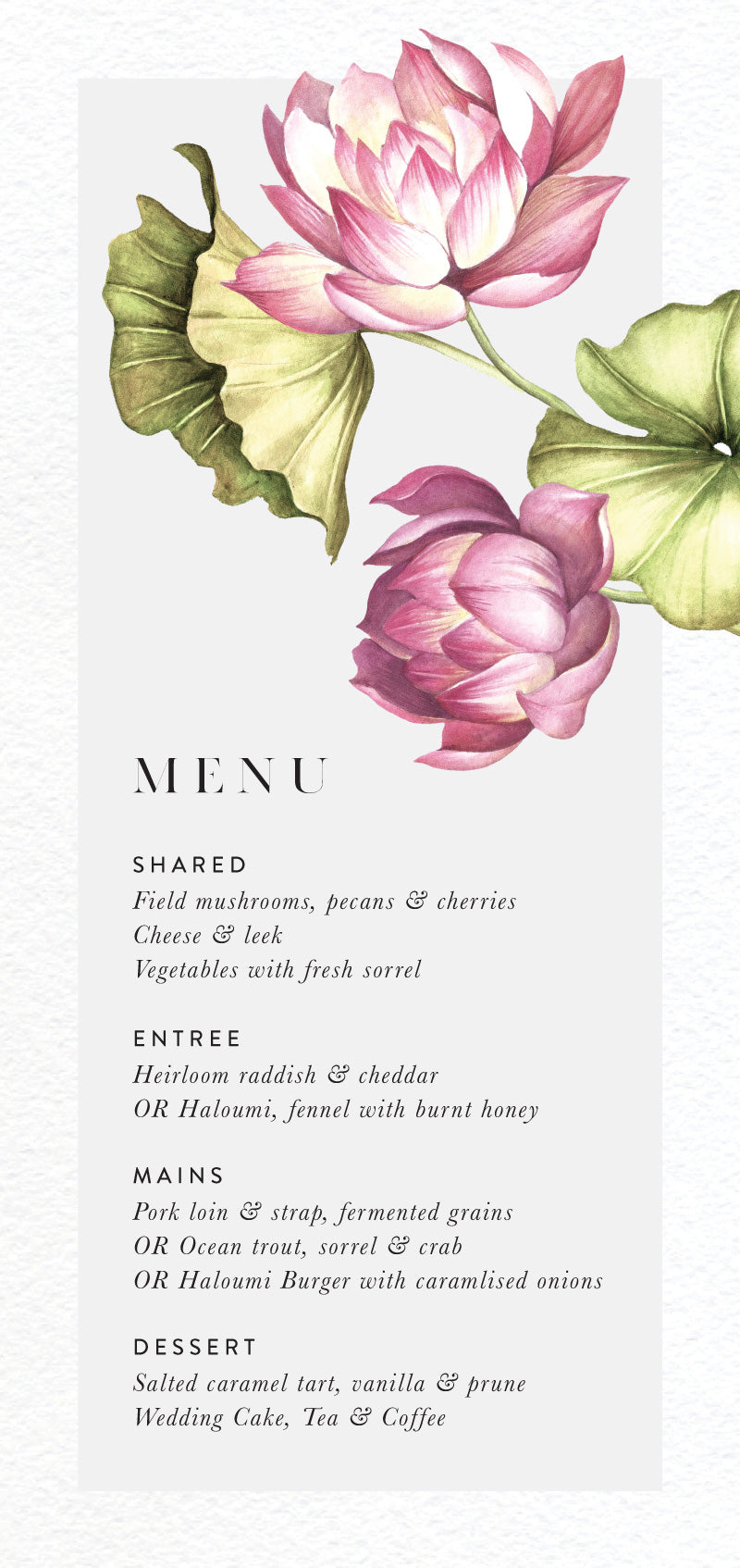 Tropical OasisMenu Cards by Amelia S.