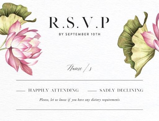 Tropical Oasis RSVP Cards by Amelia S.