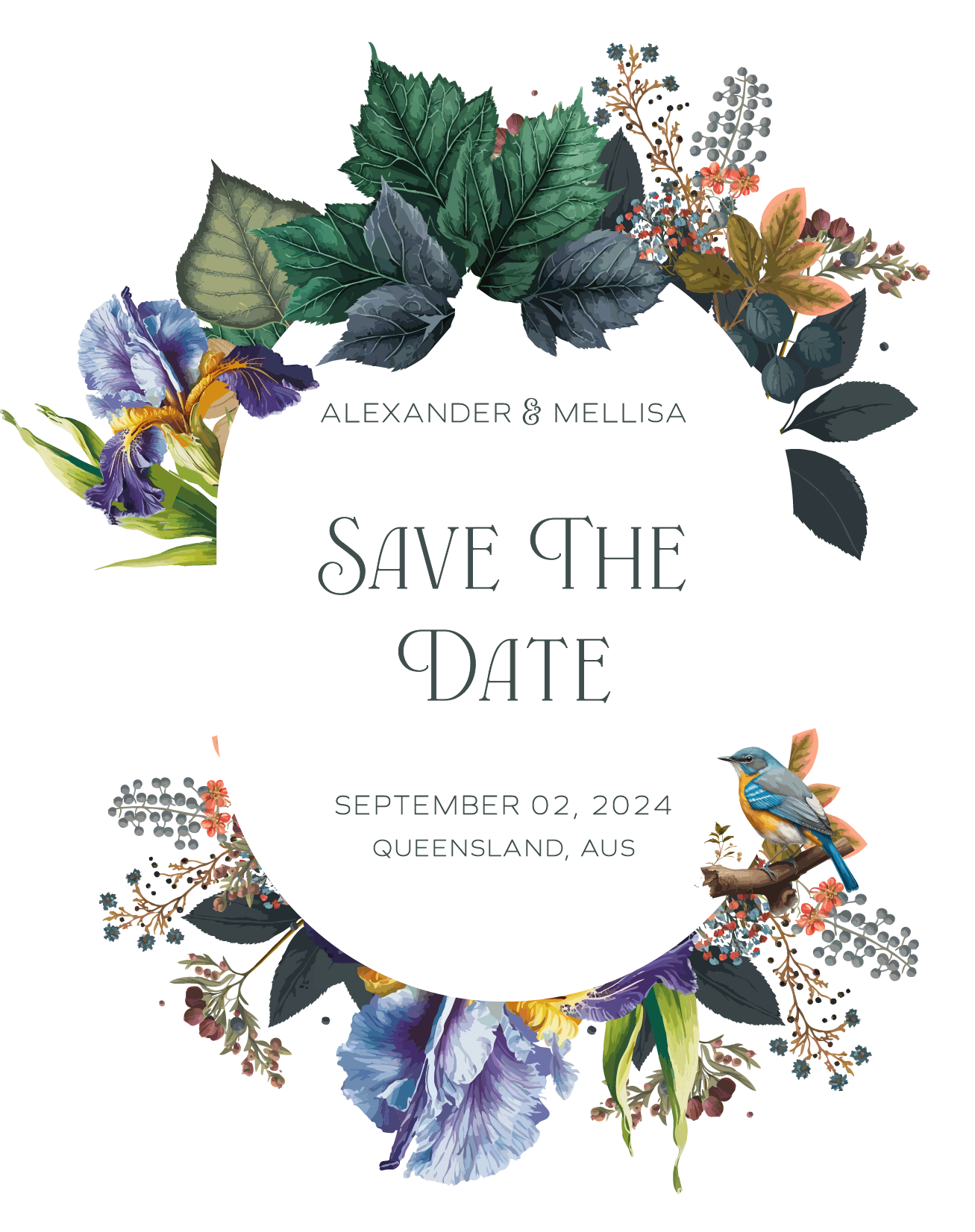 Tropicana Grove Save The Date Cards by Natya P.
