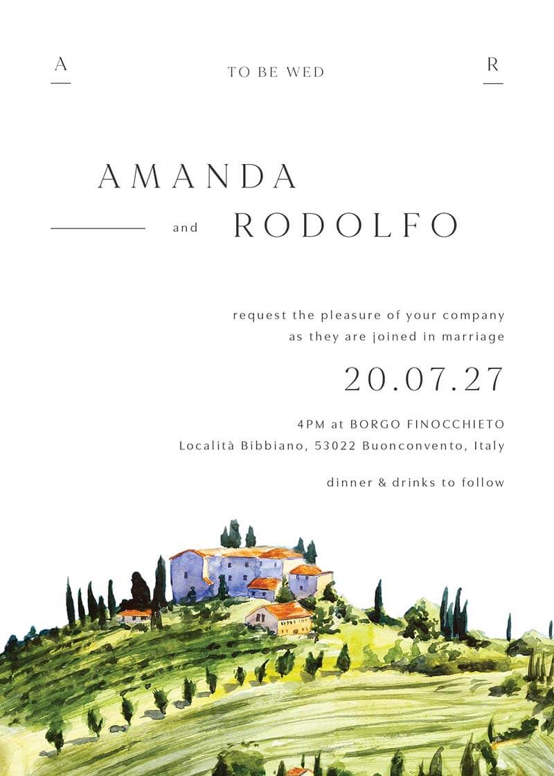 Tuscany Wedding Invitations by Yunita Y.