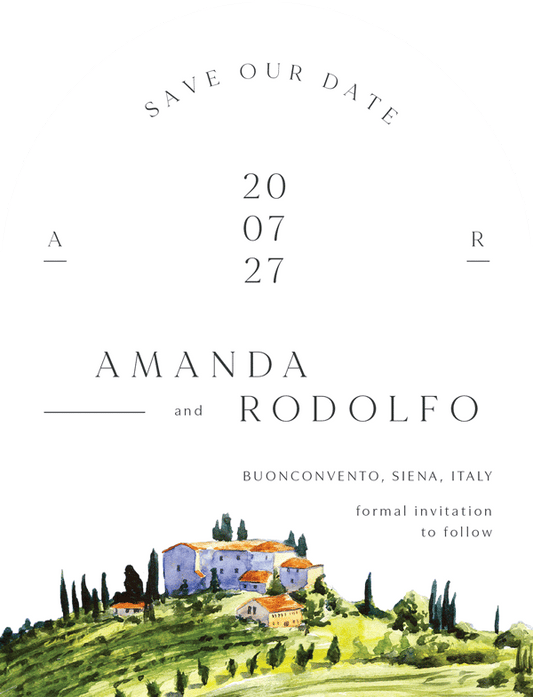 Tuscany Save The Date Cards by Yunita Y.